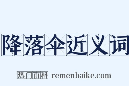 降落伞近义词是什么意思的图片